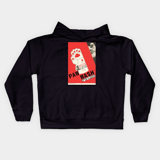 Soviet Cat Poster - Paw Wash Prevents Spread of the Pandemic Kids Hoodie by nathannunart